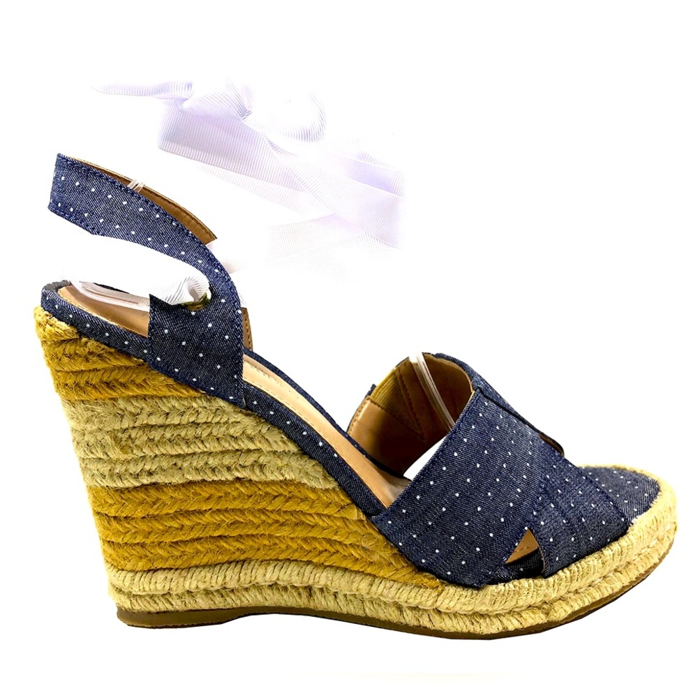 Brazilian Stylish Blue Wedge Sandals
